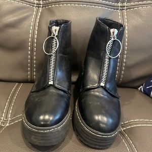 Seven 7 black chunky platform booties!